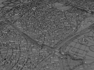 Lahore city Pakistan 50km Model 3D