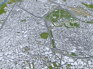 Lahore city Pakistan 50km Model 3D
