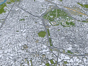 Lahore city Pakistan 50km 3D Model