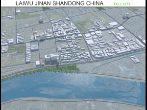 Laiwu Jinan city Shandong China 30km Modelo 3D