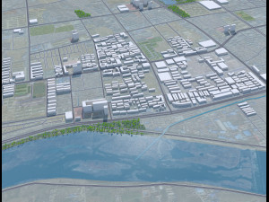 Laiwu Jinan city Shandong China 30km Modelo 3D