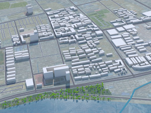 Laiwu Jinan city Shandong China 30km Modelo 3D
