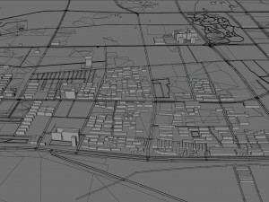 Laiwu Jinan city Shandong China 30km Modelo 3D