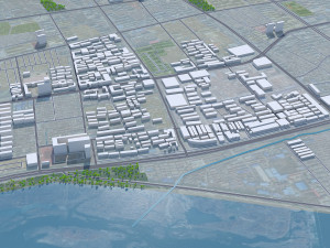 Laiwu Jinan city Shandong China 30km Modelo 3D