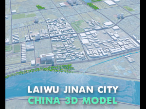 Laiwu Jinan city Shandong China 30km Modelo 3D