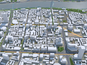 Lanzhou city Gansu China 75km Modello 3D
