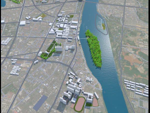 Cidade de Leiyang Hengyang Hunan China 18 km Modelo 3D