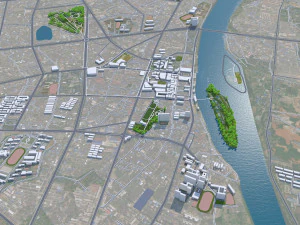 Cidade de Leiyang Hengyang Hunan China 18 km Modelo 3D