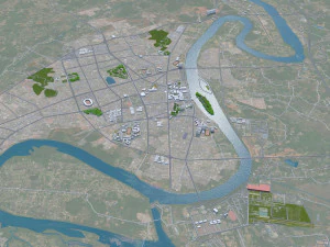 Cidade de Leiyang Hengyang Hunan China 18 km Modelo 3D
