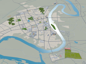 Leiyang city Hengyang Hunan China 18km Modelo 3D