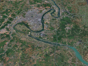 Cidade de Leiyang Hengyang Hunan China 18 km Modelo 3D