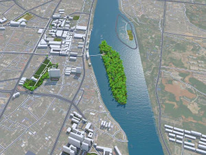 Cidade de Leiyang Hengyang Hunan China 18 km Modelo 3D