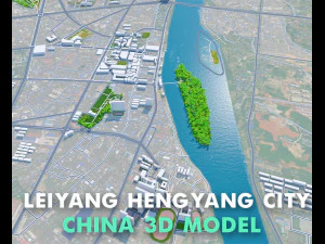 Cidade de Leiyang Hengyang Hunan China 18 km Modelo 3D