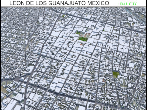 Leon de los Aldama city Guanajuato Mexico 35km 3D Model
