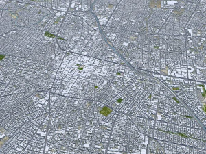 Leon de los Aldama city Guanajuato Mexico 35km 3D Model