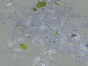 Leon de los Aldama city Guanajuato Mexico 35km 3D Model