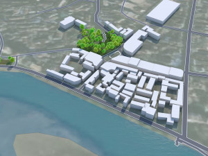 Leshan city Sichuan China 40km 3D मॉडल