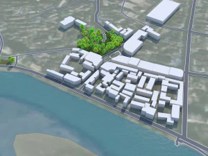 Leshan city Sichuan China 40km 3D Model