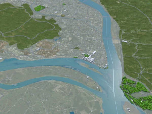 Leshan city Sichuan China 40km 3D Model
