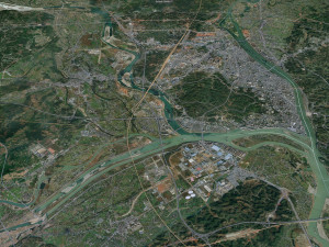 Leshan city Sichuan China 40km 3D मॉडल
