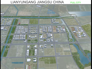 Lianyungang city Jiangsu China 130km Modelo 3D