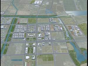 Lianyungang city Jiangsu China 130km 3D Model