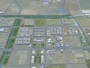 Lianyungang city Jiangsu China 130km 3D Model