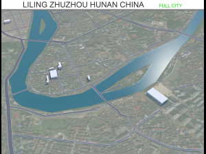 Liling city Zhuzhou Hunan China 15km Modelo 3D
