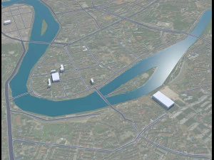 Kota Liling Zhuzhou Hunan Cina 15km Model 3D