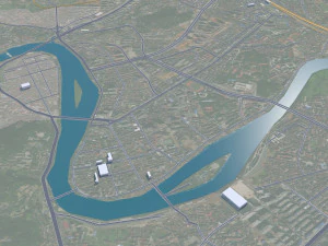 Kota Liling Zhuzhou Hunan Cina 15km Model 3D