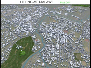 Citt&agrave; di Lilongwe Malawi 20 km Modello 3D