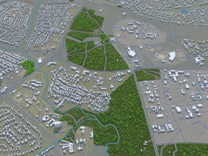 Lilongwe city Malawi 20km Modelo 3D