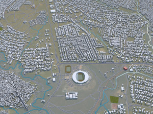 Lilongwe city Malawi 20km Modelo 3D