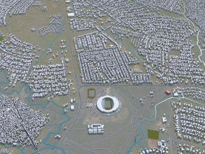 Lilongwe city Malawi 20km 3D Model