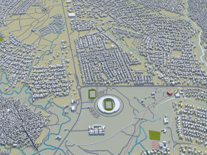 Lilongwe city Malawi 20km Modelo 3D