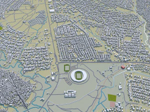 Lilongwe city Malawi 20km 3D Model