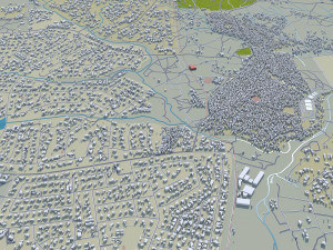 Lilongwe city Malawi 20km Modelo 3D