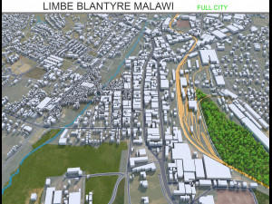 Limbe city Blantyre Malawi 25km 3D Model
