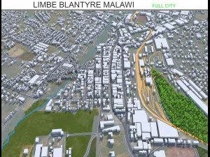 Ville de Limb&eacute; Blantyre Malawi 25km Modèle 3D