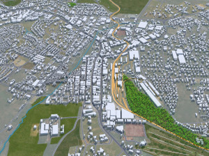 Limbe city Blantyre Malawi 25km 3D 모델
