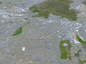 Limbe city Blantyre Malawi 25km 3D 모델