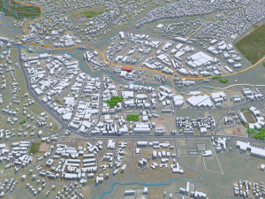 Limbe city Blantyre Malawi 25km 3D 모델
