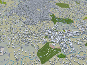 Limbe city Blantyre Malawi 25km 3D 모델