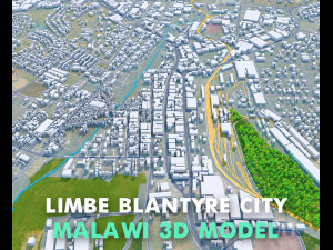 Limbe city Blantyre Malawi 25km 3D 모델