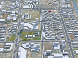 Linyi city Shandong China 70km Modello 3D