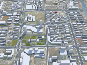 Linyi city Shandong China 70km 3D Model