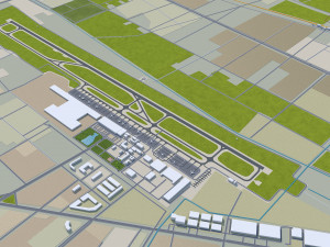 Linyi city Shandong China 70km Modello 3D