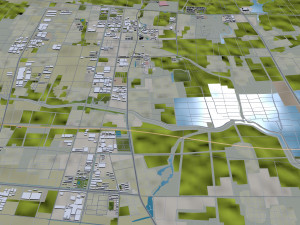 Linyi city Shandong China 70km Modello 3D