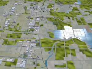 Linyi city Shandong China 70km 3D Model