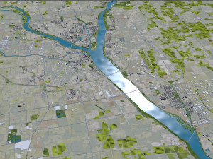 Linyi city Shandong China 70km Modello 3D